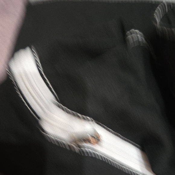 Black and White Cargo Pants with Contrast Stitching - Picture 7 of 10